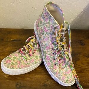Superga x LoveShackFancy 2795 Flowers High-Top Sneakers Size 9.5